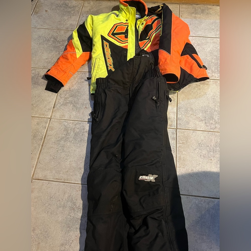Castle X snowmobile bibs and jacket